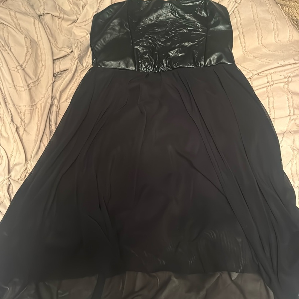Leather top dress